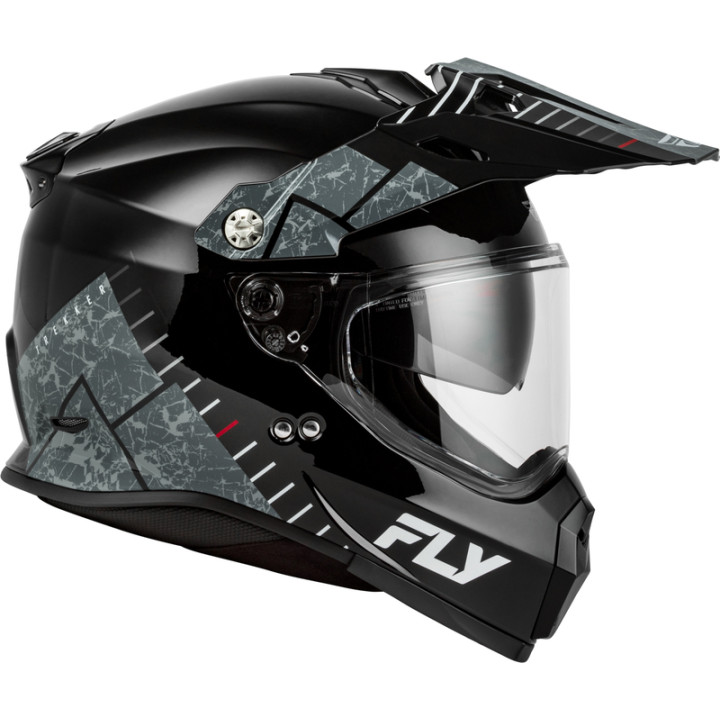 Casque FLY RACING Trekker - noir/gris | Oxmoto