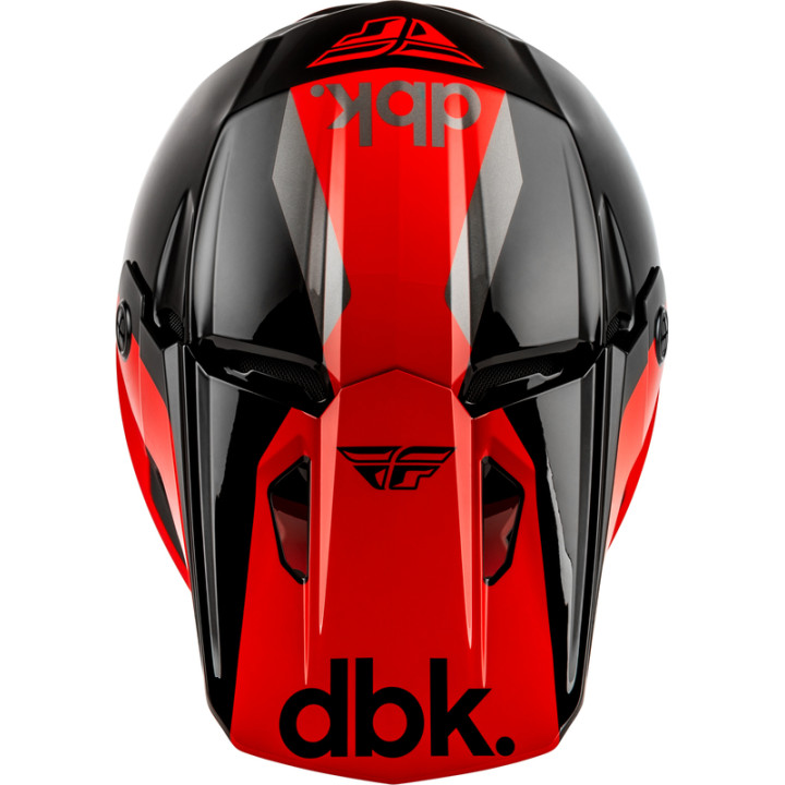 Casque FLY RACING Kinetic DBK 27 - noir/rouge/gris | Oxmoto