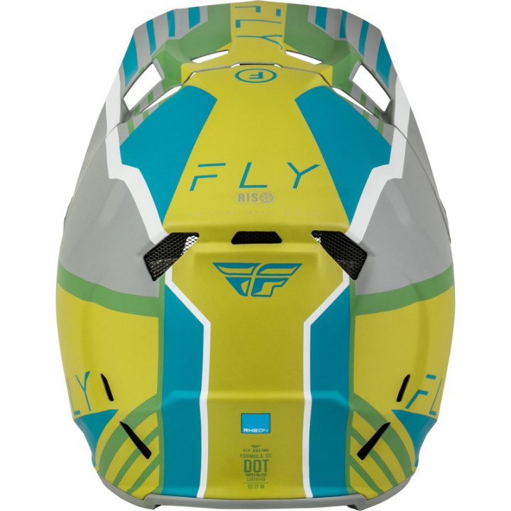Casque FLY RACING Formula CC Strike - gris mat/Green/Teal