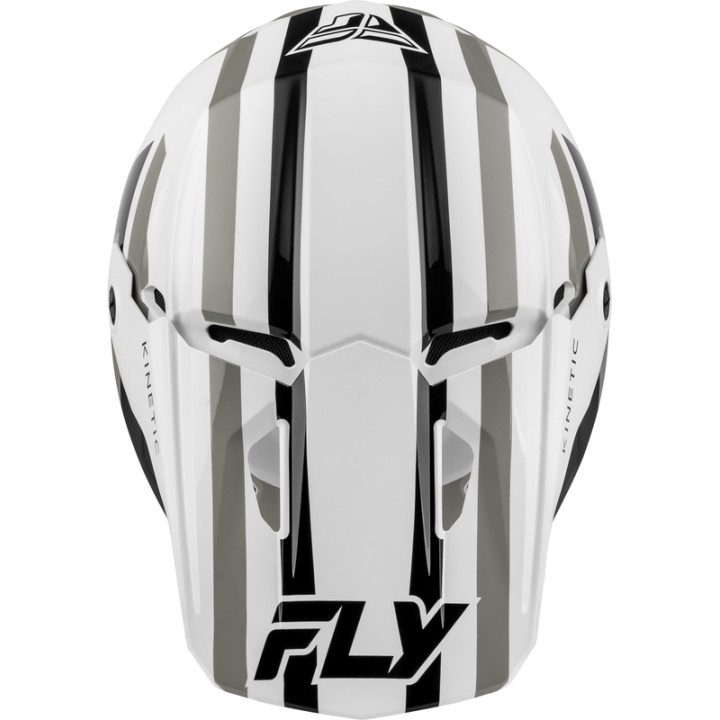 Casque FLY RACING Kinetic Sync - blanc/noir/gris | Oxmoto