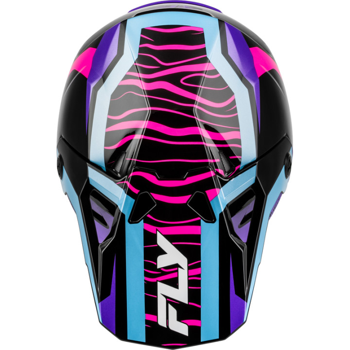 Casque FLY RACING Formula CP Charge - noir/violet/rose/bleu