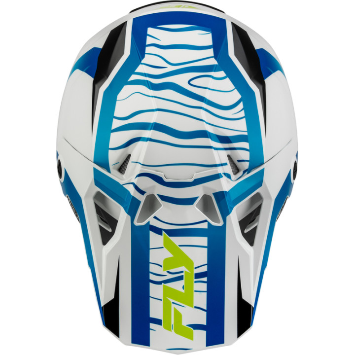 Casque FLY RACING Formula CP Charge - blanc/bleu/noir