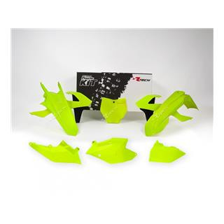 Kit plastique Racetech jaune fluo/noir KTM | Oxmoto