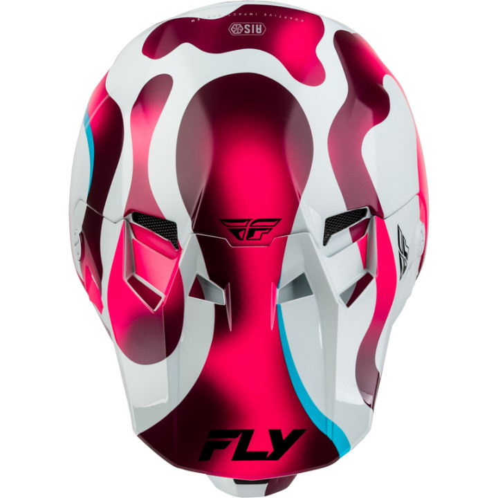Casque FLY RACING Formula CC Vibe - blanc/rose/bleu | Oxmoto