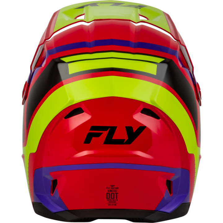 Casque enfant FLY RACING Kinetic Scrap - rouge/Hi-Vis/violet/noir