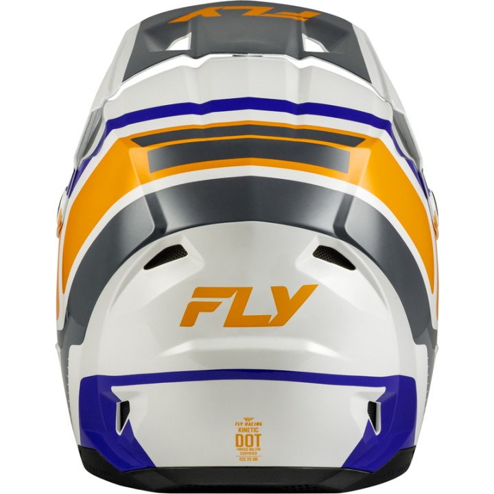 Casque enfant FLY RACING Kinetic Scrap - blanc/Orange/bleu/gris