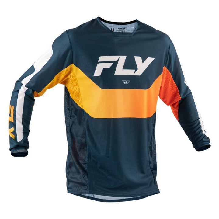 Maillot FLY RACING Kinetic Mesh - navy/orange | Oxmoto