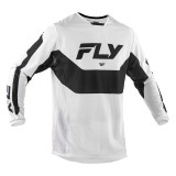 Maillot FLY RACING Kinetic Mesh - blanc/noir | Oxmoto