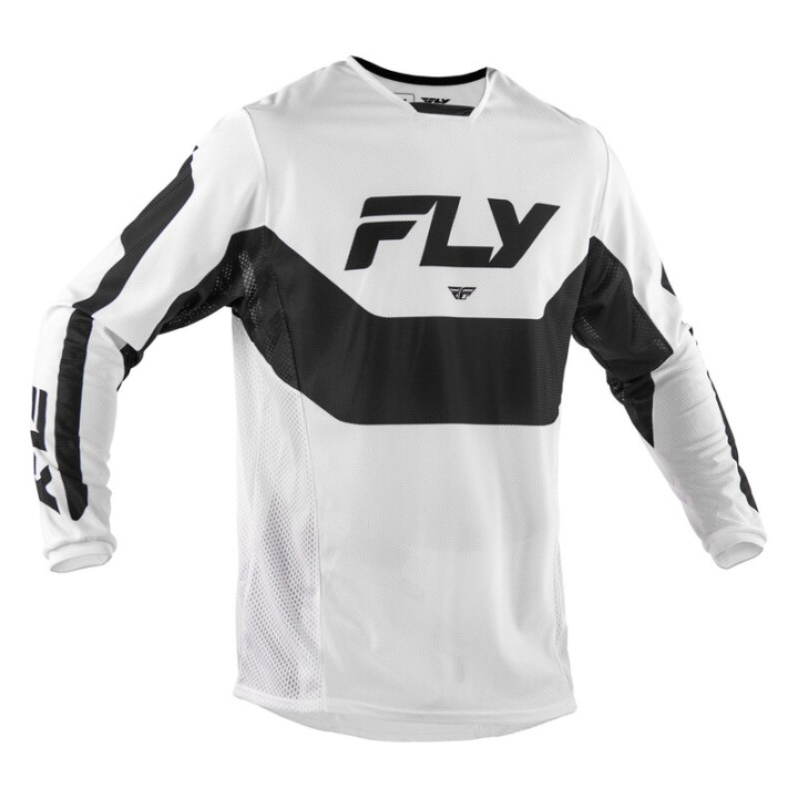 Maillot FLY RACING Kinetic Mesh - blanc/noir | Oxmoto
