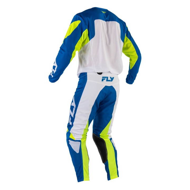 Maillot FLY RACING Kinetic Mesh - bleu/blanc/jaune fluo