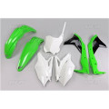 Kit plastique UFO origine (2017) vert/noir/blanc Kawasaki KX250F