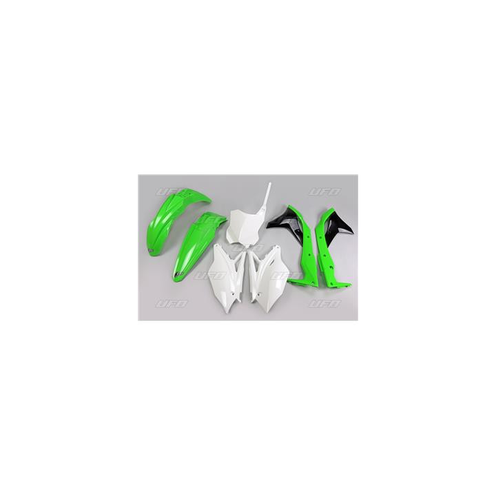 Kit plastique UFO origine (2017) vert/noir/blanc Kawasaki KX250F