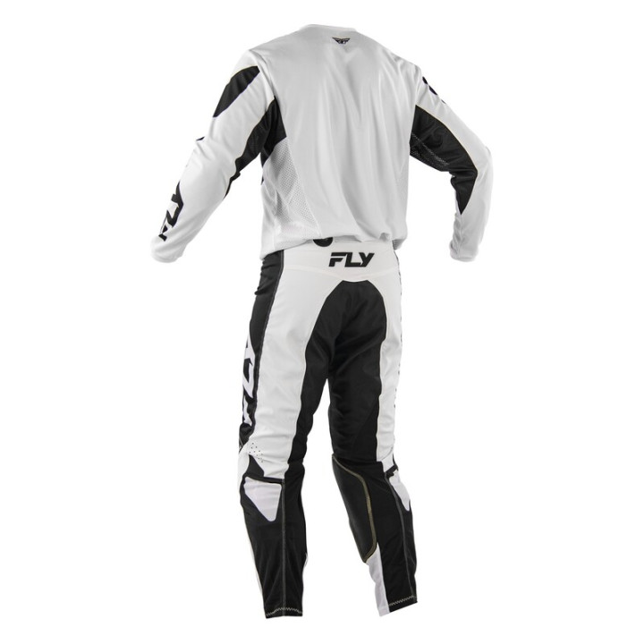 Pantalon FLY RACING Kinetic Mesh - blanc/noir | Oxmoto