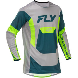 Maillot FLY RACING Lite - gris/Lime/Teal | Oxmoto