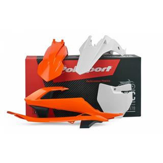 Kit plastique Polisport avec cache boîte à air/plaques latérales couleur origine (2016) KTM SX65