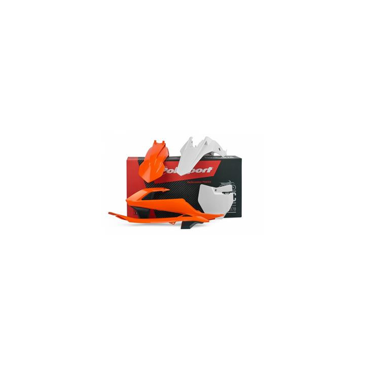 Kit plastique Polisport avec cache boîte à air/plaques latérales couleur origine (2016) KTM SX65