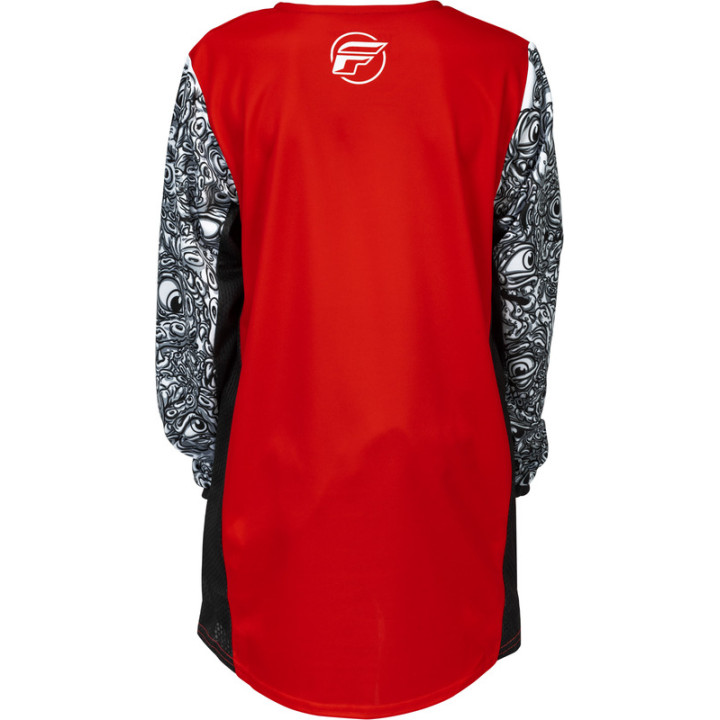 Maillot enfant FLY RACING Kinetic Mutant - rouge/noir/blanc