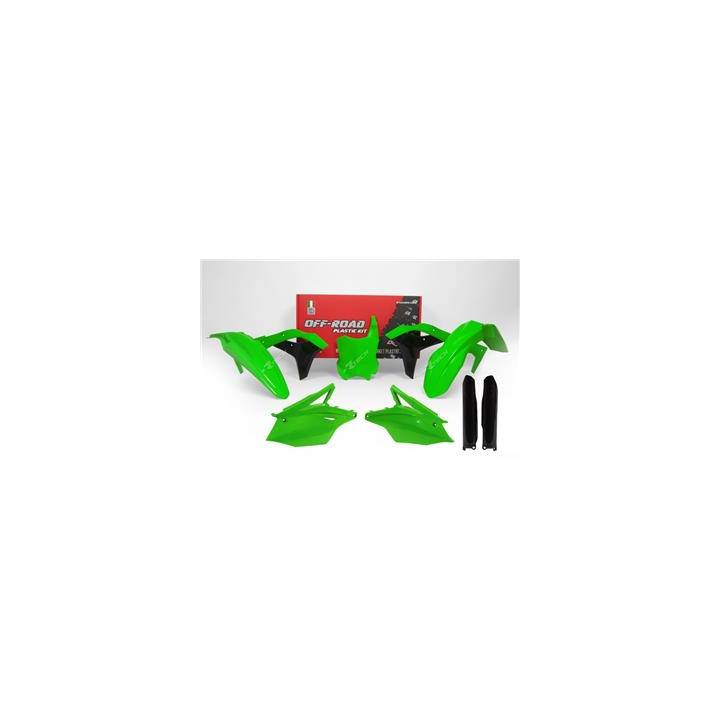 Kit plastique Racetech vert fluo/noir Kawasaki KX250F