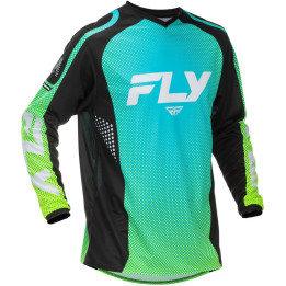 Maillot FLY RACING F-16 - Aqua/noir/blanc | Oxmoto