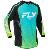 Maillot FLY RACING F-16 - Aqua/noir/blanc | Oxmoto