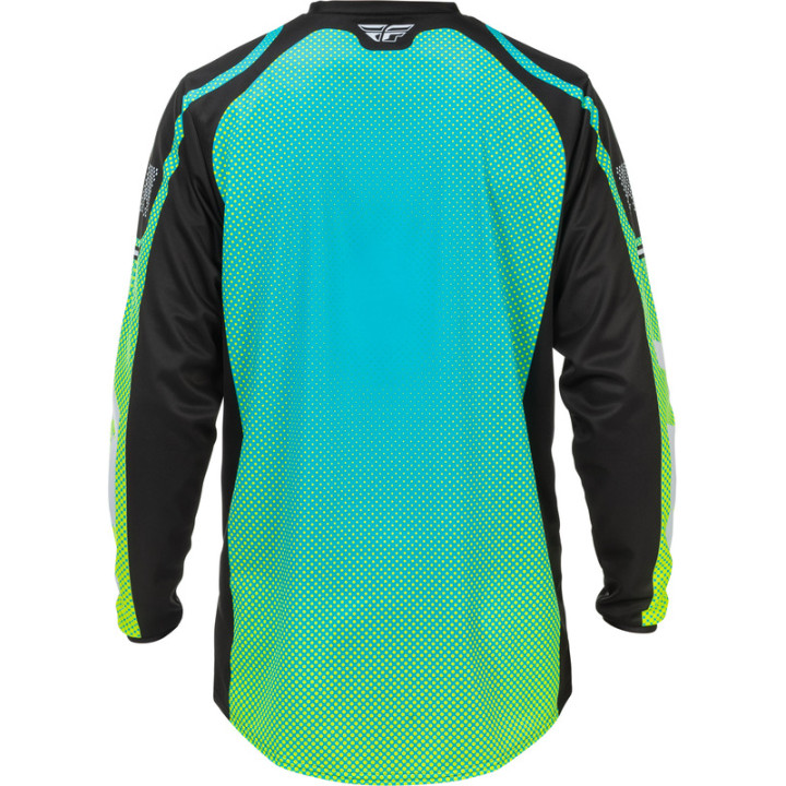 Maillot FLY RACING F-16 - Aqua/noir/blanc | Oxmoto