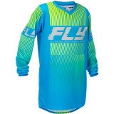 Maillot enfant FLY RACING F-16 - bleu/jaune | Oxmoto