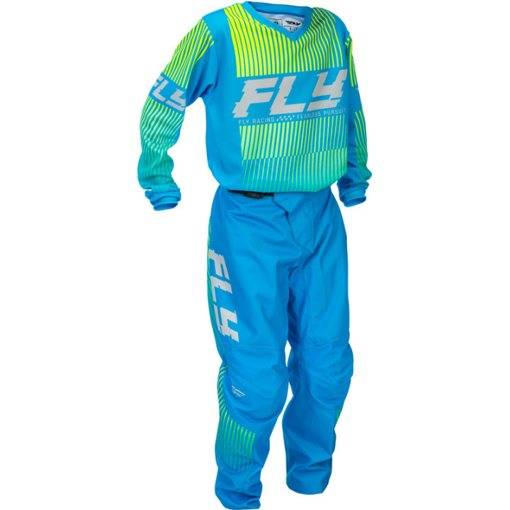 Maillot enfant FLY RACING F-16 - bleu/jaune | Oxmoto