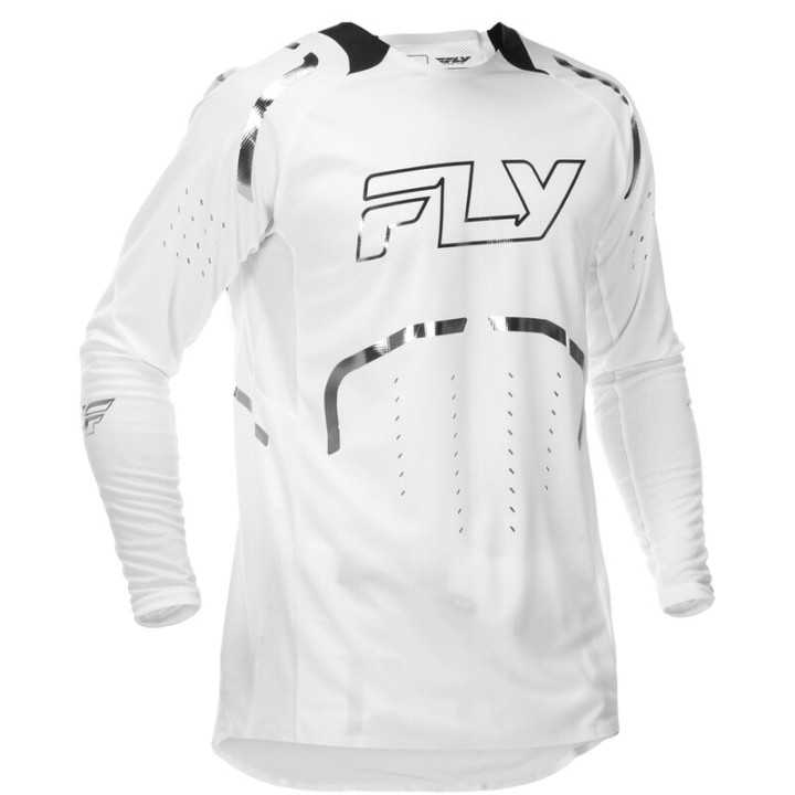 Maillot FLY RACING Evolution DST Flash LE - blanc/argent