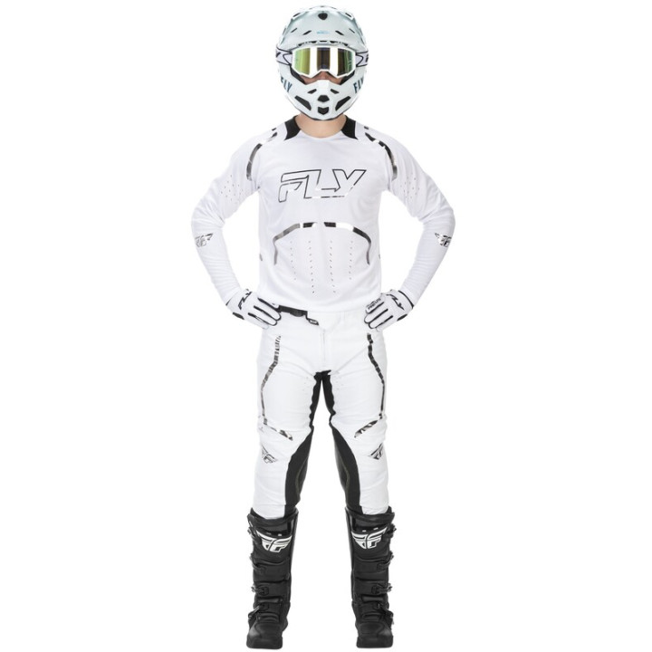 Maillot FLY RACING Evolution DST Flash LE - blanc/argent