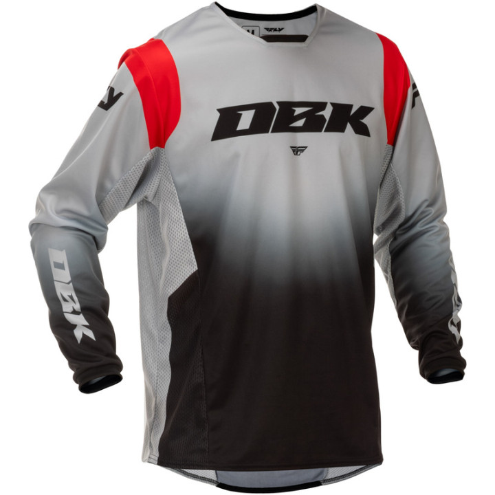 Maillot FLY RACING Kinetic DBK Special Edition - gris/noir/rouge