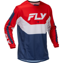 Maillot FLY RACING Kinetic - rouge/blanc/bleu | Oxmoto