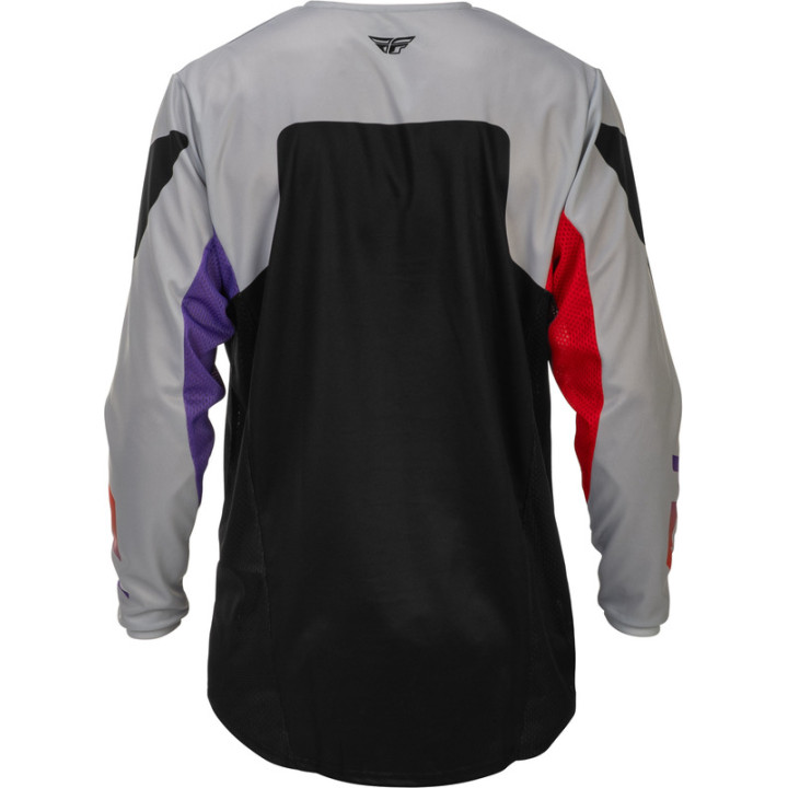 Maillot FLY RACING Kinetic - gris/rouge/violet/noir | Oxmoto