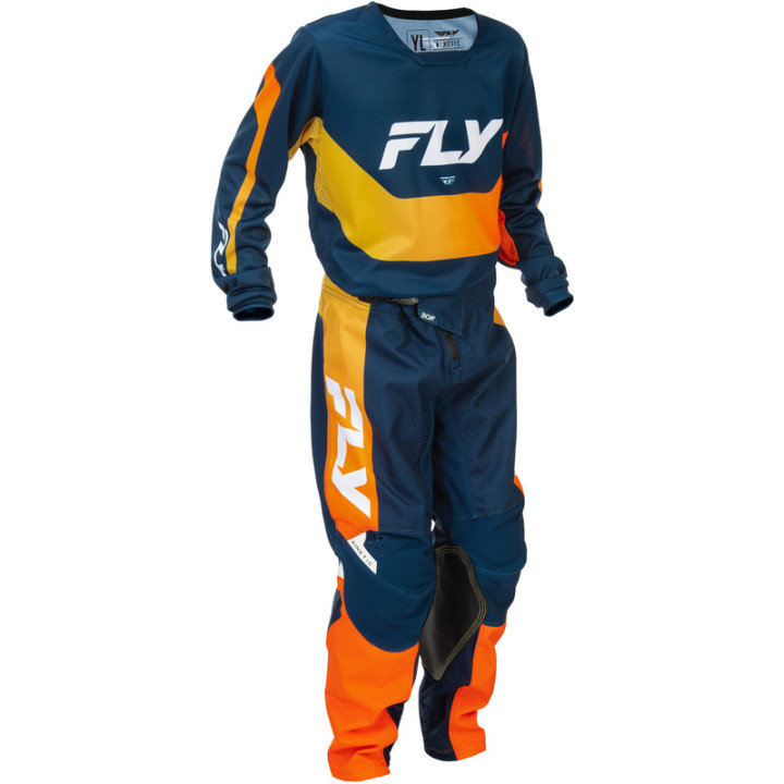 Maillot enfant FLY RACING Kinetic - Navy/orange | Oxmoto