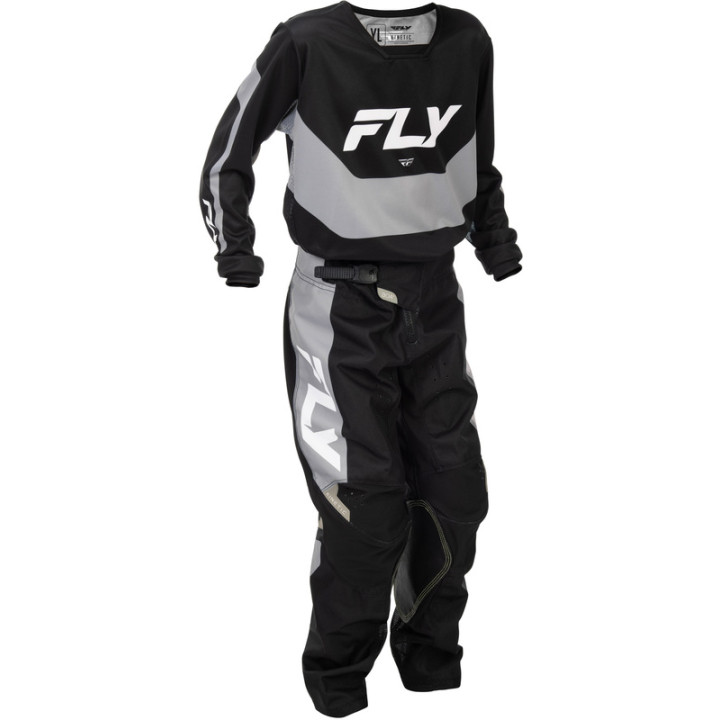 Maillot enfant FLY RACING Kinetic - noir/gris | Oxmoto