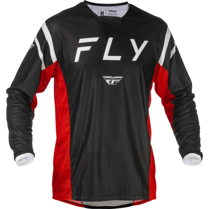 Maillot FLY RACING Kinetic Mesh - noir/rouge | Oxmoto
