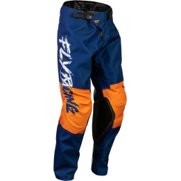 Pantalon FLY RACING Kinetic Khaos Blanc/Navy/Orange Enfant