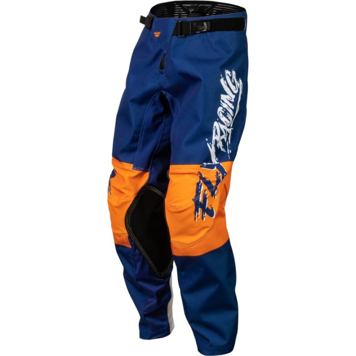 Pantalon FLY RACING Kinetic Khaos Blanc/Navy/Orange Enfant