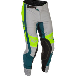 Pantalon FLY RACING Lite - gris/Lime/Teal | Oxmoto