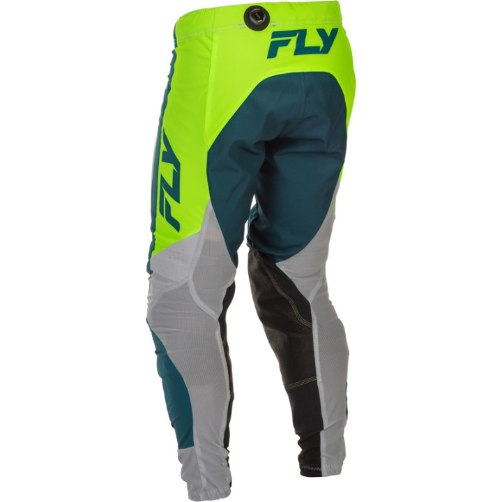 Pantalon FLY RACING Lite - gris/Lime/Teal | Oxmoto
