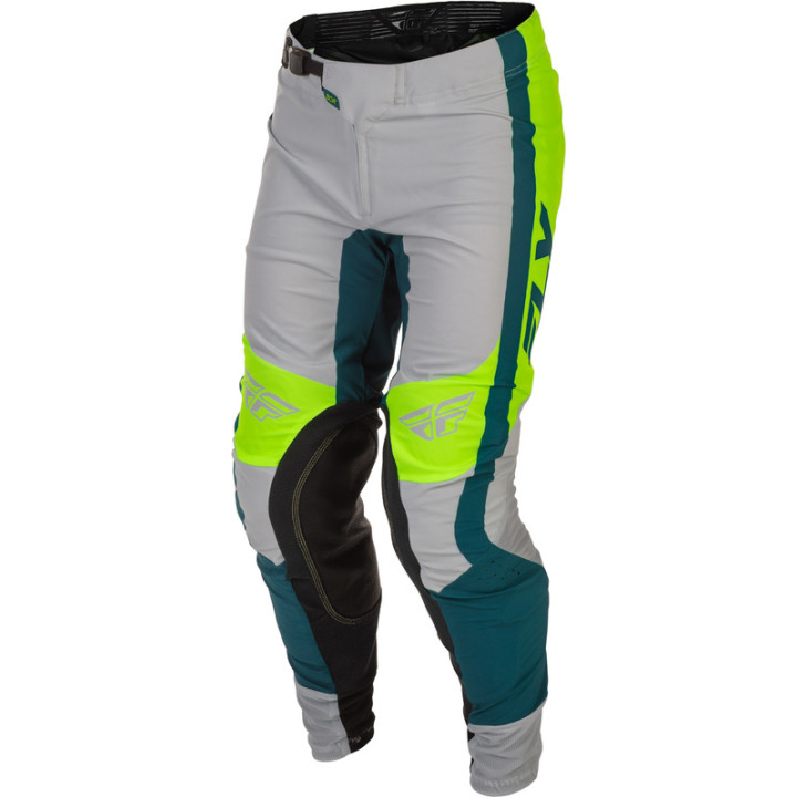 Pantalon FLY RACING Lite - gris/Lime/Teal | Oxmoto