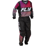 Pantalon enfant FLY RACING F-16 - noir/rouge/violet | Oxmoto