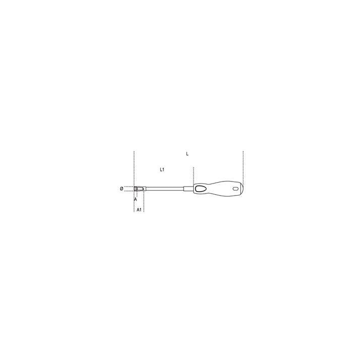 Clé à douille emmanchée Beta - 943FL flexible 6mm | Oxmoto