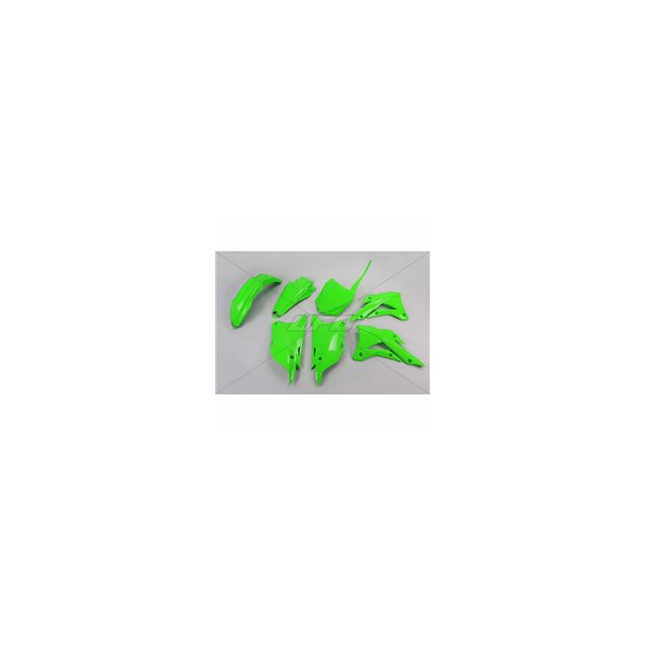 Kit plastique UFO vert fluo Kawasaki KX85 | Oxmoto