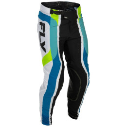 Pantalon FLY RACING Lite Current L.E. - blanc/Lime/bleu