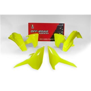 Kit plastique Racetech jaune fluo Husqvarna TE/FE | Oxmoto