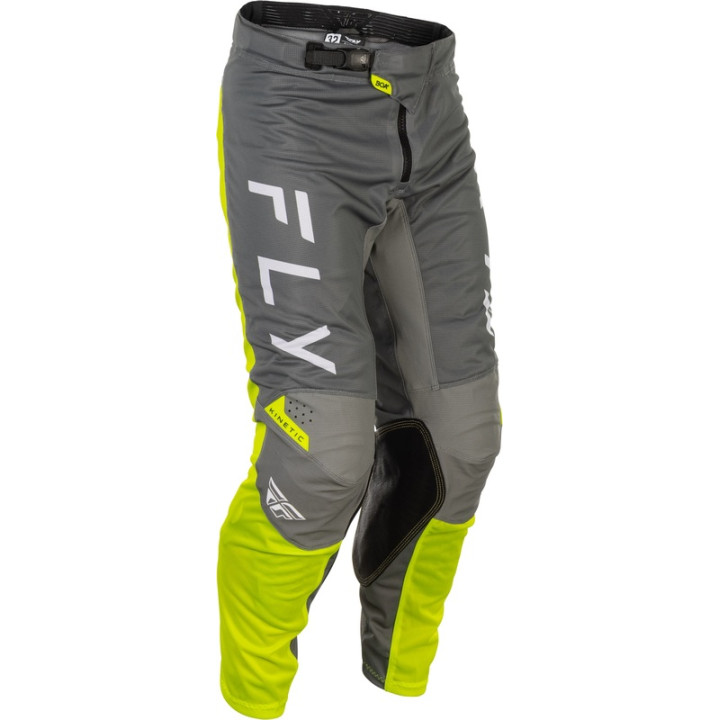 Pantalon FLY RACING Kinetic Mesh - gris/jaune | Oxmoto