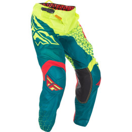 Pantalon infantil FLY RACING Kinetic Trifecta Mesh - Hi-Vis/Teal
