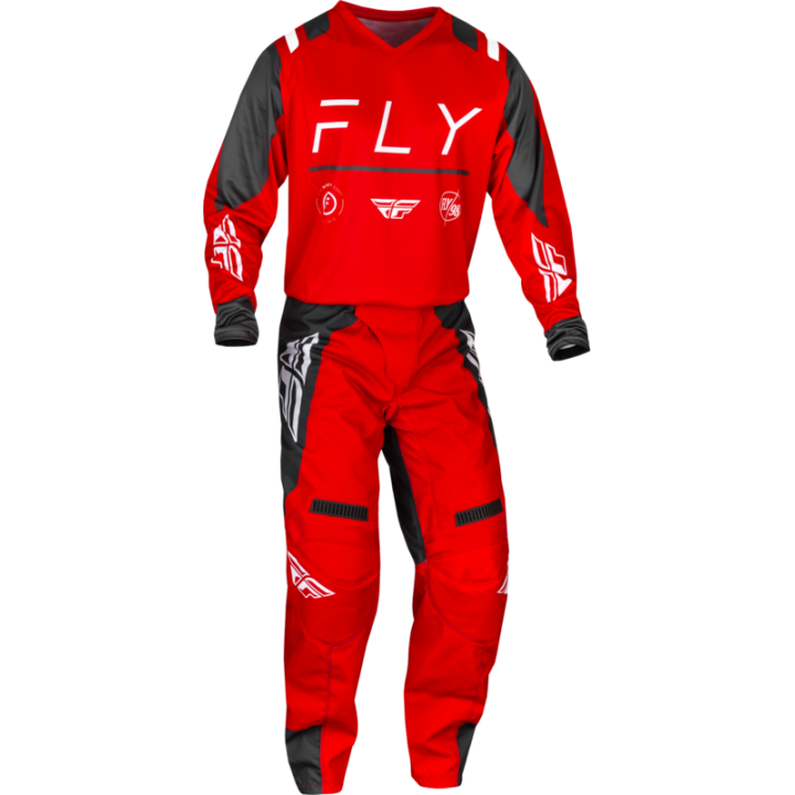 Pantalon FLY RACING F-16 - rouge/anthracite/blanc | Oxmoto