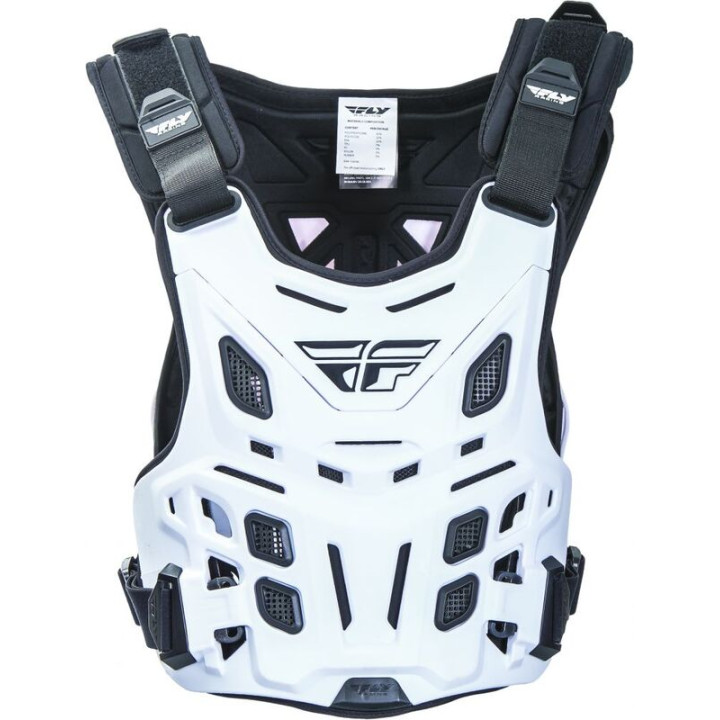 Plastron FLY RACING Revel Roost Race CE blanc | Oxmoto
