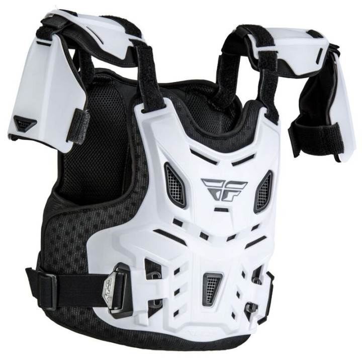 Plastron FLY RACING Revel Roost CE blanc enfant | Oxmoto